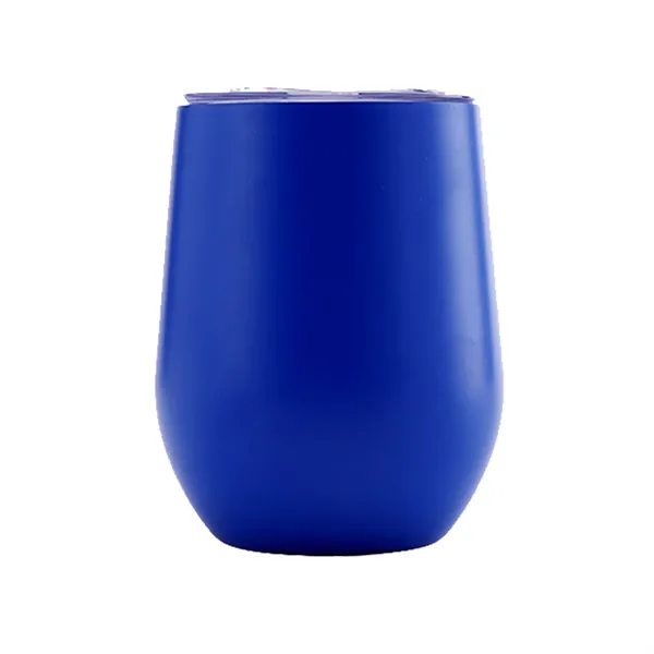12 Oz. Double Wall Eggshell Stainless Steel Cup with Lid - 12 Oz. Double Wall Eggshell Stainless Steel Cup with Lid - Image 2 of 8