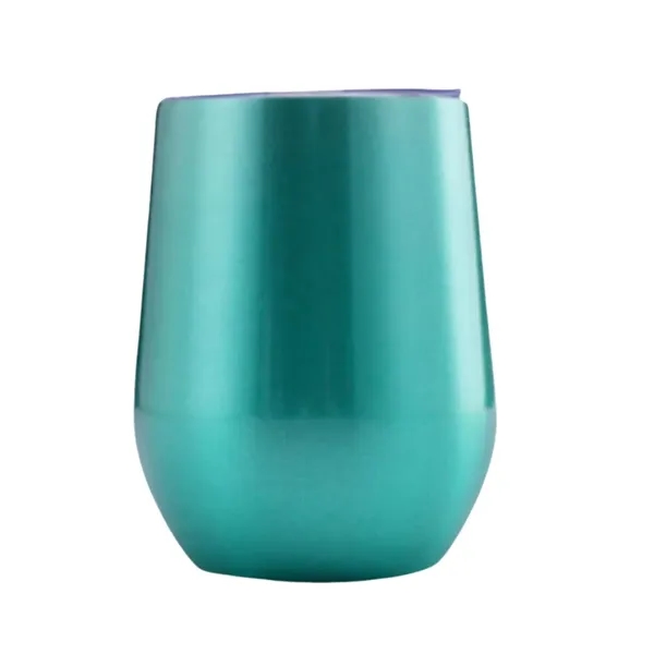 12 Oz. Double Wall Eggshell Stainless Steel Cup with Lid - 12 Oz. Double Wall Eggshell Stainless Steel Cup with Lid - Image 4 of 8