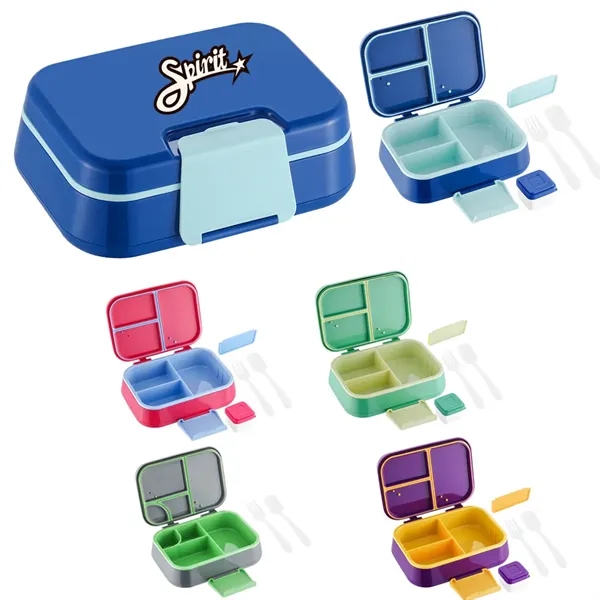Plastic Adult Bento Lunch Box Food Containers With Forks Kit - Plastic Adult Bento Lunch Box Food Containers With Forks Kit - Image 0 of 2