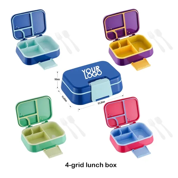 Plastic Adult Bento Lunch Box Food Containers With Forks Kit - Plastic Adult Bento Lunch Box Food Containers With Forks Kit - Image 1 of 2