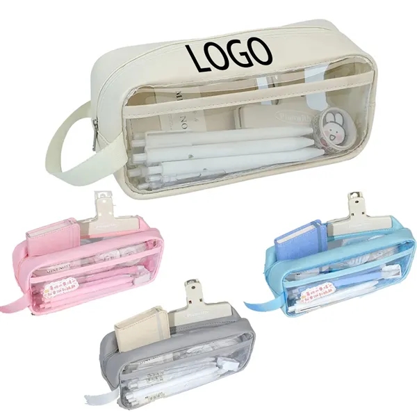 Transparent Large Capacity Visible Pencil Case - Transparent Large Capacity Visible Pencil Case - Image 0 of 1