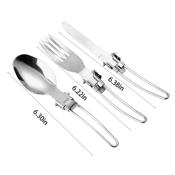 3 Pcs Outdoor Camp Cooking Utensil Set - 3 Pcs Outdoor Camp Cooking Utensil Set - Image 1 of 4