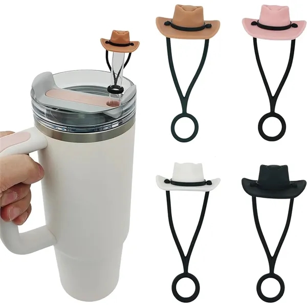 Cowboy Hat Shaped Silicone Straw Dust-Proof Cover - Cowboy Hat Shaped Silicone Straw Dust-Proof Cover - Image 0 of 0