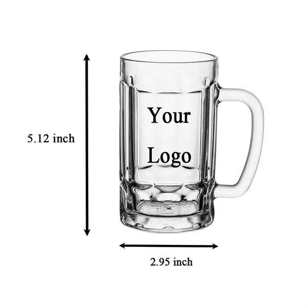 Large Beer Glass Mugs For Freezer With Handle 12oz - Large Beer Glass Mugs For Freezer With Handle 12oz - Image 1 of 1