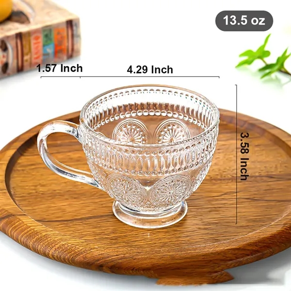 Embossed Glassware Vintage Coffee Mugs Cups - Embossed Glassware Vintage Coffee Mugs Cups - Image 1 of 7