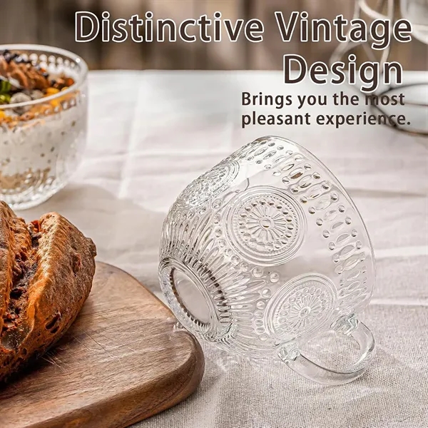 Embossed Glassware Vintage Coffee Mugs Cups - Embossed Glassware Vintage Coffee Mugs Cups - Image 4 of 7