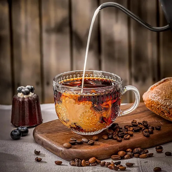 Embossed Glassware Vintage Coffee Mugs Cups - Embossed Glassware Vintage Coffee Mugs Cups - Image 6 of 7