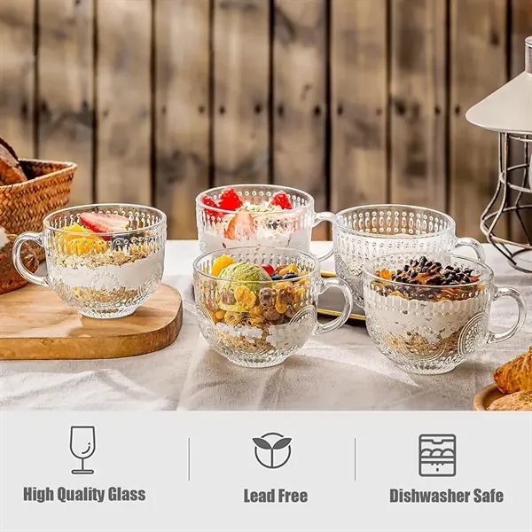 Embossed Glassware Vintage Coffee Mugs Cups - Embossed Glassware Vintage Coffee Mugs Cups - Image 7 of 7