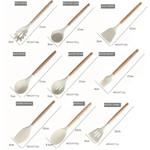 Silicone Cooking Utensils Set - Silicone Cooking Utensils Set - Image 3 of 6
