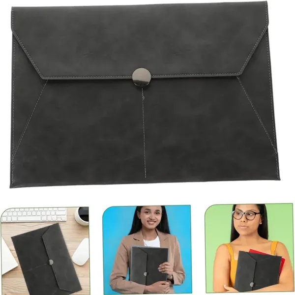 Pu Leather A4 File Folder Document Holder - Pu Leather A4 File Folder Document Holder - Image 2 of 5