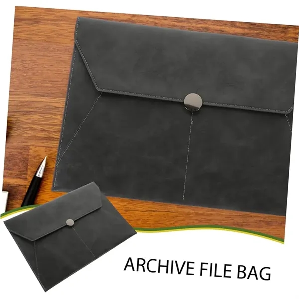 Pu Leather A4 File Folder Document Holder - Pu Leather A4 File Folder Document Holder - Image 3 of 5