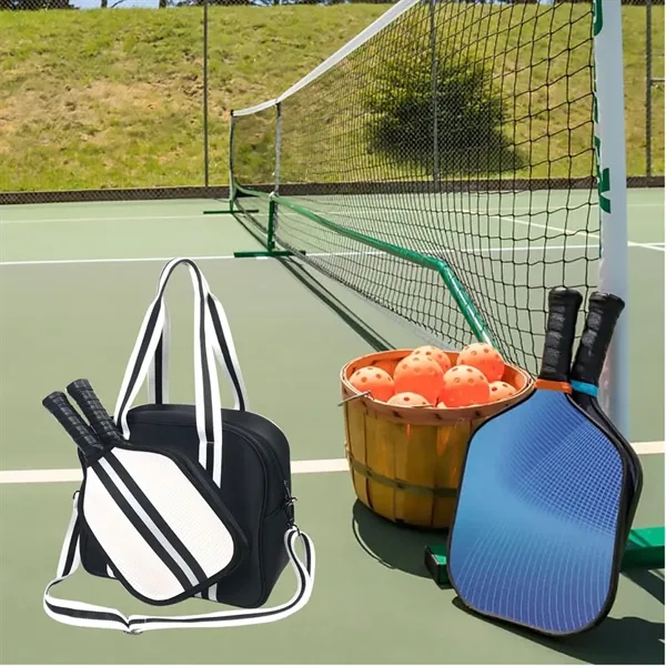 Large Pickleball Tote Bag With Zipper Shoulder Strap - Large Pickleball Tote Bag With Zipper Shoulder Strap - Image 5 of 5