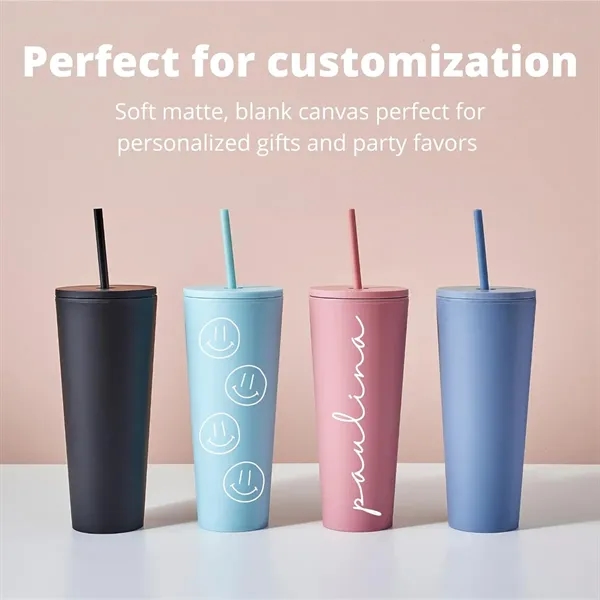 24 Oz Premium Double Layer Reusable Insulated Tumbler - 24 Oz Premium Double Layer Reusable Insulated Tumbler - Image 4 of 5