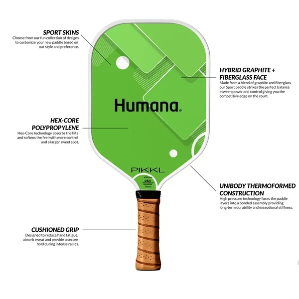 PIKKL® Sport Pickleball Paddle With Custom Skins - PIKKL® Sport Pickleball Paddle With Custom Skins - Image 2 of 7