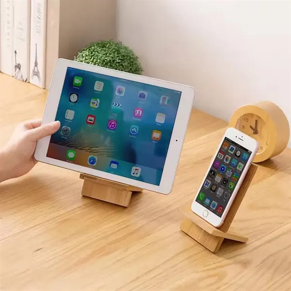 Portable Adjustable Wooden Phone Stand - Portable Adjustable Wooden Phone Stand - Image 2 of 4