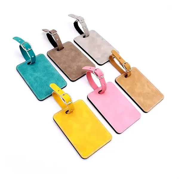 Custom Sublimation Leatherette Luggage Tag - Custom Sublimation Leatherette Luggage Tag - Image 2 of 3