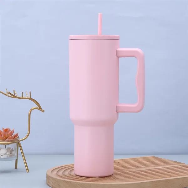 40oz Tumbler with Handle and Straw Lid - 40oz Tumbler with Handle and Straw Lid - Image 2 of 6