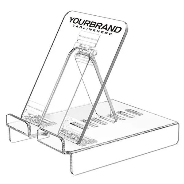 Clear Acrylic Adjustable Cell Phone Tablet Stand - Clear Acrylic Adjustable Cell Phone Tablet Stand - Image 0 of 7
