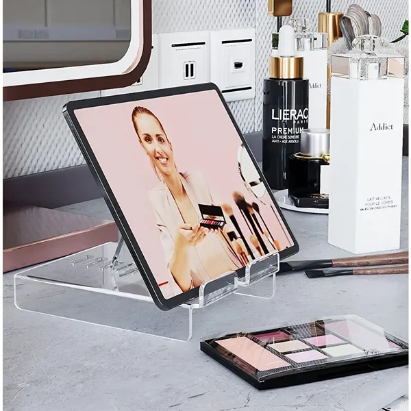 Clear Acrylic Adjustable Cell Phone Tablet Stand - Clear Acrylic Adjustable Cell Phone Tablet Stand - Image 4 of 7