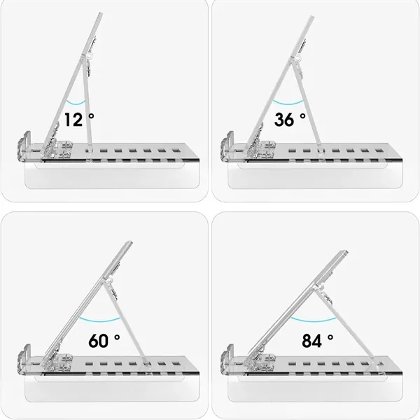 Clear Acrylic Adjustable Cell Phone Tablet Stand - Clear Acrylic Adjustable Cell Phone Tablet Stand - Image 7 of 7