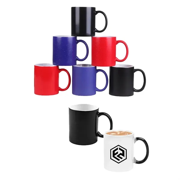 14OZ Ceramic Heat Sensitive Color Changing Coffee Mug