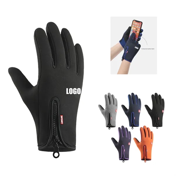 Winter Touch Screen Warm Gloves with Non-slip Silicon - Winter Touch Screen Warm Gloves with Non-slip Silicon - Image 0 of 7