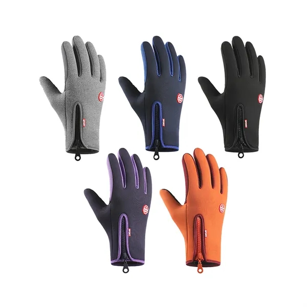 Winter Touch Screen Warm Gloves with Non-slip Silicon - Winter Touch Screen Warm Gloves with Non-slip Silicon - Image 1 of 7