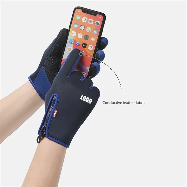 Winter Touch Screen Warm Gloves with Non-slip Silicon - Winter Touch Screen Warm Gloves with Non-slip Silicon - Image 2 of 7