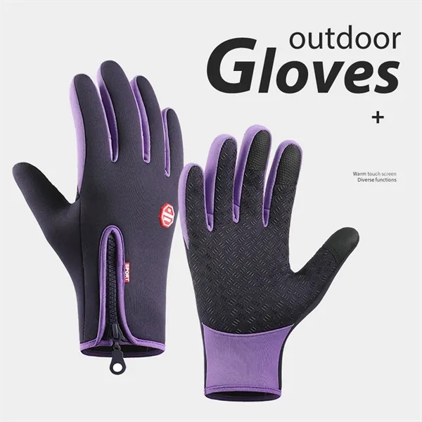 Winter Touch Screen Warm Gloves with Non-slip Silicon - Winter Touch Screen Warm Gloves with Non-slip Silicon - Image 3 of 7