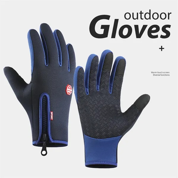 Winter Touch Screen Warm Gloves with Non-slip Silicon - Winter Touch Screen Warm Gloves with Non-slip Silicon - Image 4 of 7