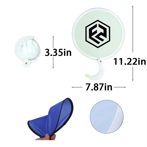 Round Handheld Foldable Cooling Fans for Outdoor Events - Round Handheld Foldable Cooling Fans for Outdoor Events - Image 1 of 1