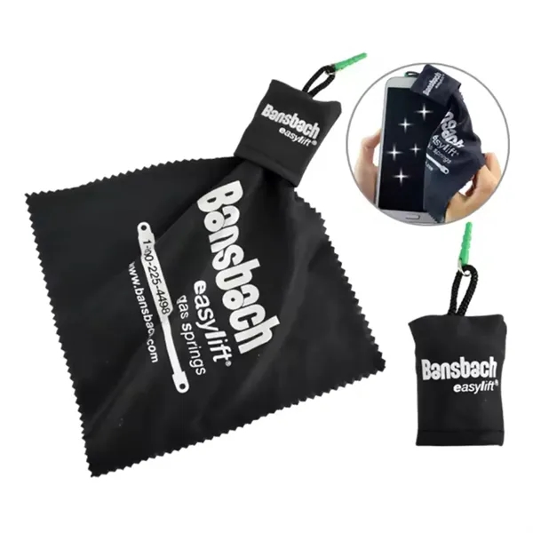 Microfiber Eyeglasses Cleaning Cloth in Pouch with Key Chain - Microfiber Eyeglasses Cleaning Cloth in Pouch with Key Chain - Image 2 of 4