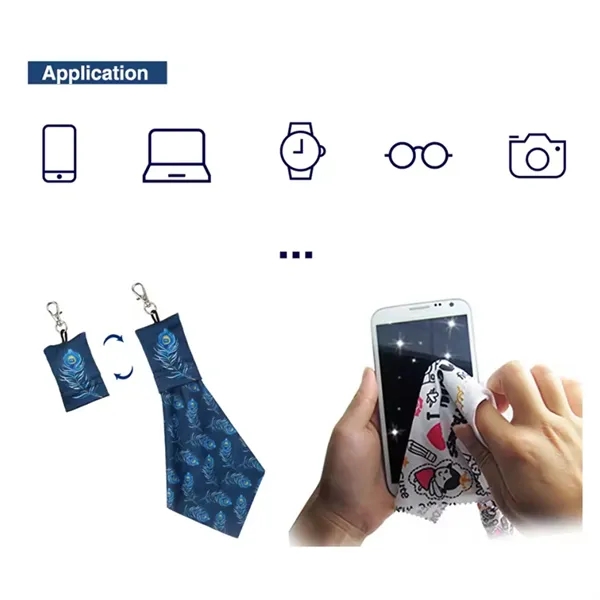 Microfiber Eyeglasses Cleaning Cloth in Pouch with Key Chain - Microfiber Eyeglasses Cleaning Cloth in Pouch with Key Chain - Image 4 of 4