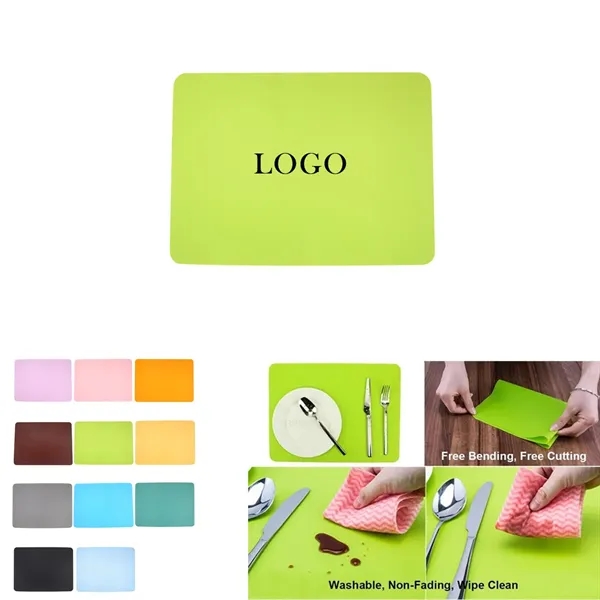 Custom Multicolor Square Silicone Placemat