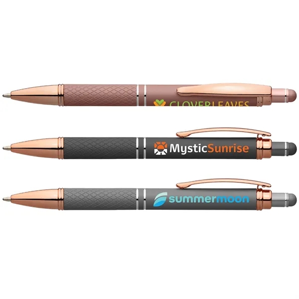 Phoenix Softy Rose Gold Gel Pen w/Stylus - ColorJet