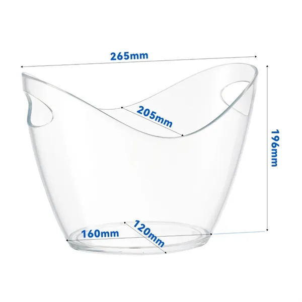 136 Oz Portable Wine Beer Acrylic Ice Bucket - 136 Oz Portable Wine Beer Acrylic Ice Bucket - Image 4 of 4