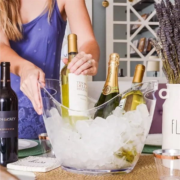 136 Oz Portable Wine Beer Acrylic Ice Bucket - 136 Oz Portable Wine Beer Acrylic Ice Bucket - Image 1 of 4