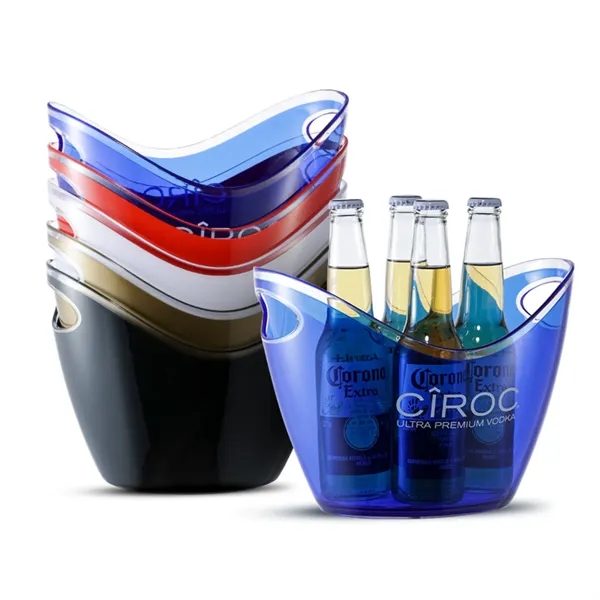 136 Oz Portable Wine Beer Acrylic Ice Bucket - 136 Oz Portable Wine Beer Acrylic Ice Bucket - Image 3 of 4