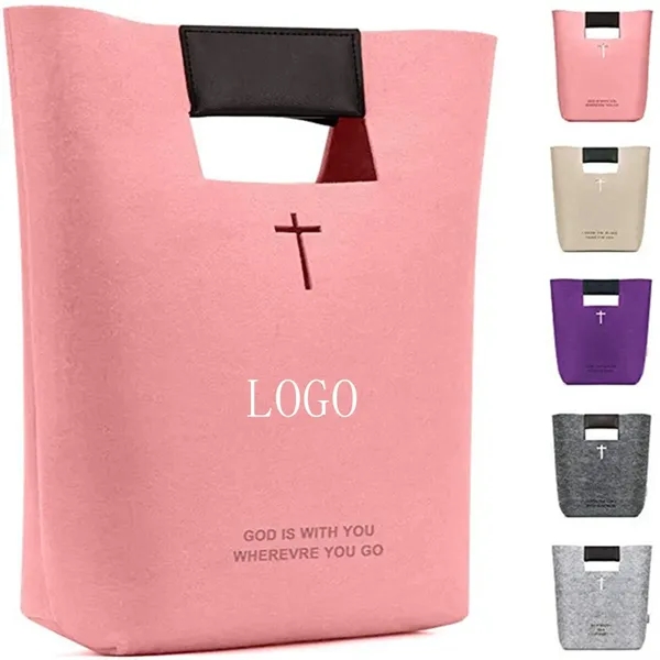 Felt Tote Handbag Bible Carrying Case - Felt Tote Handbag Bible Carrying Case - Image 0 of 5