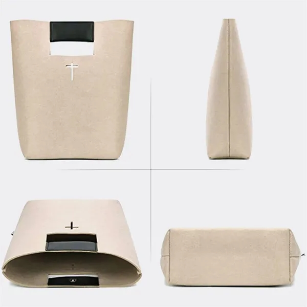 Felt Tote Handbag Bible Carrying Case - Felt Tote Handbag Bible Carrying Case - Image 1 of 5
