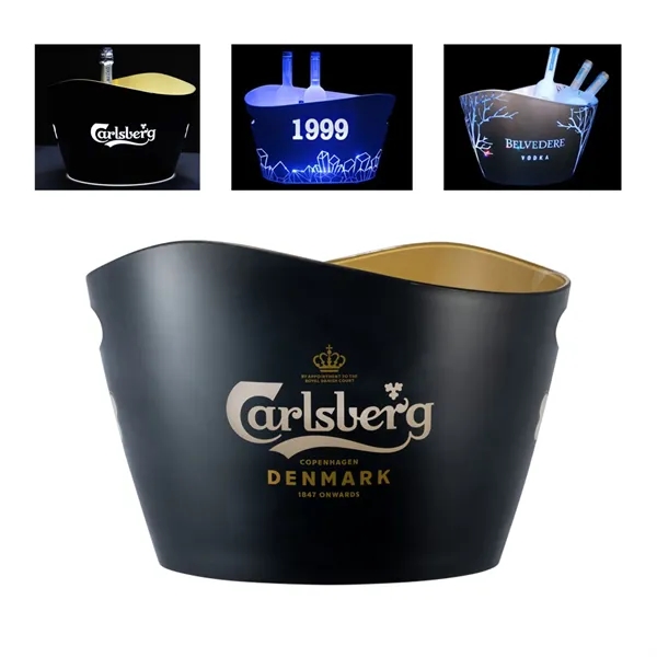 9L Large Capacity Luxury Rechargeable LED Ice Bucket - 9L Large Capacity Luxury Rechargeable LED Ice Bucket - Image 0 of 4