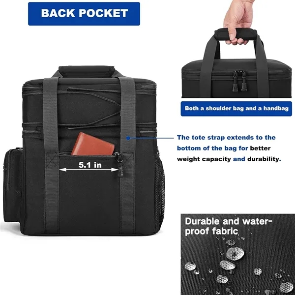 Large Expandable Tactical Picnic Lunch Bag Insulated Cooler - Large Expandable Tactical Picnic Lunch Bag Insulated Cooler - Image 2 of 7