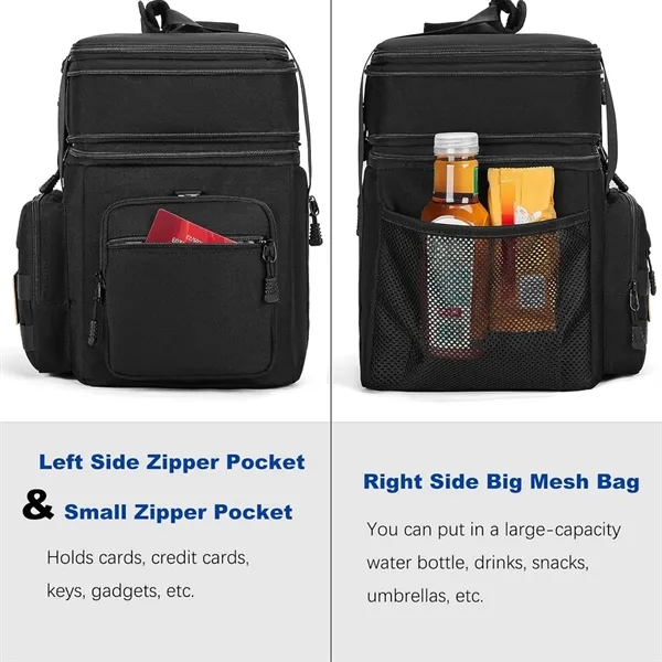 Large Expandable Tactical Picnic Lunch Bag Insulated Cooler - Large Expandable Tactical Picnic Lunch Bag Insulated Cooler - Image 4 of 7