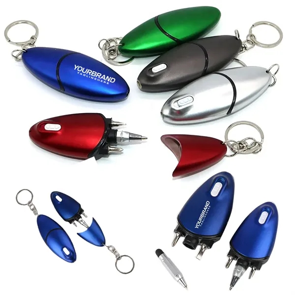 5 in 1 Multifunctional Keychains Ballpoint Pen - 5 in 1 Multifunctional Keychains Ballpoint Pen - Image 0 of 3