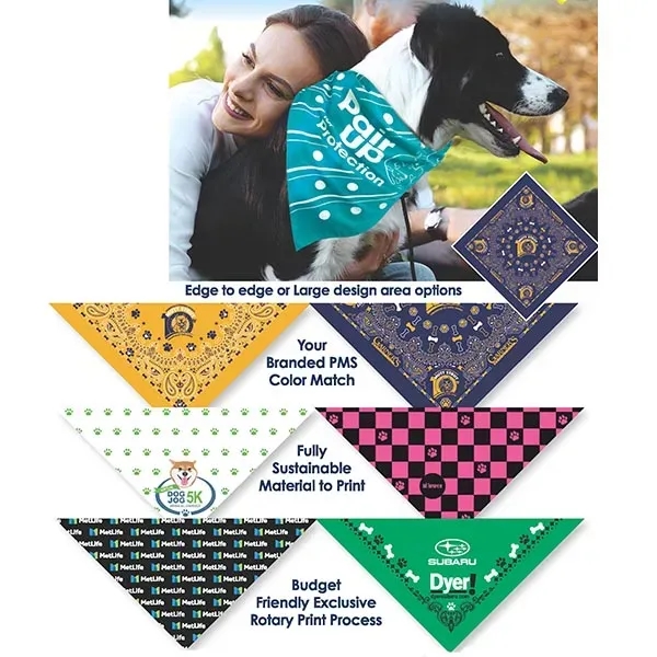 Custom Rotary Printed Pet Triangle MED-LRG - USA Made - Custom Rotary Printed Pet Triangle MED-LRG - USA Made - Image 0 of 0