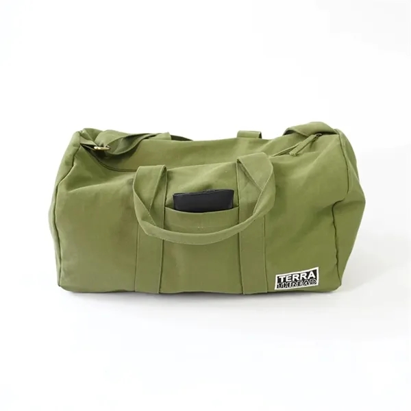 TERRA THREAD® Eco 32L Duffel Bag Sustainable GOTS Fair Trade - TERRA THREAD® Eco 32L Duffel Bag Sustainable GOTS Fair Trade - Image 6 of 10