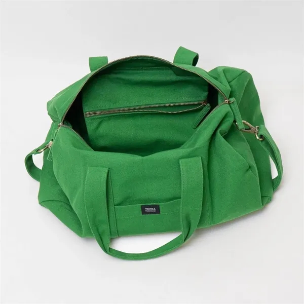 TERRA THREAD® Eco 32L Duffel Bag Sustainable GOTS Fair Trade - TERRA THREAD® Eco 32L Duffel Bag Sustainable GOTS Fair Trade - Image 7 of 10