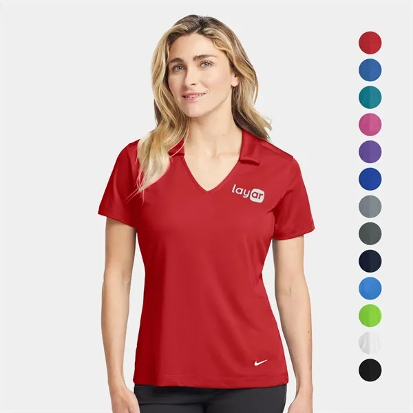 Nike Ladies Dri-FIT Vertical Mesh Polo w/ Screen Print 4.4oz - Nike Ladies Dri-FIT Vertical Mesh Polo w/ Screen Print 4.4oz - Image 0 of 27