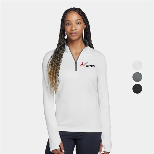 Nike Ladies Dri-FIT Stretch 1/2-Zip Cover-Up 7.6 oz. Jacket - Nike Ladies Dri-FIT Stretch 1/2-Zip Cover-Up 7.6 oz. Jacket - Image 0 of 7