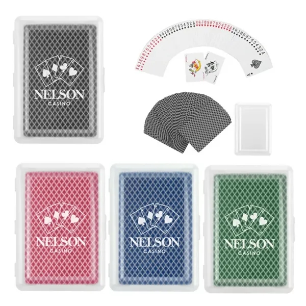 Standard Playing Cards in Reusable Plastic Case - Standard Playing Cards in Reusable Plastic Case - Image 1 of 2